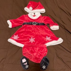Girl 3-6mo 4 piece Christmas dress